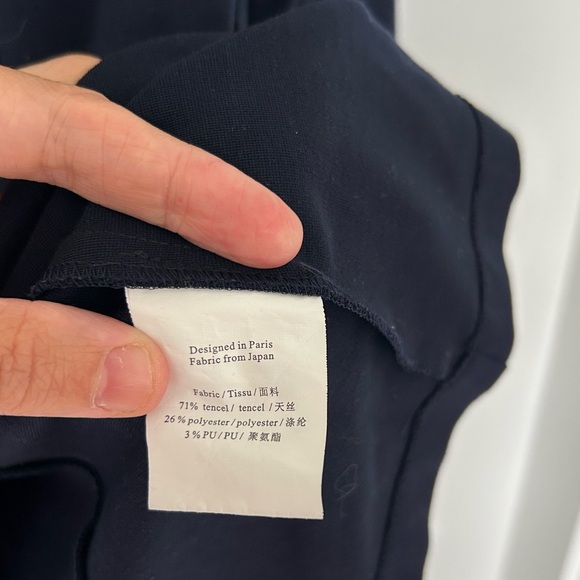 Christian Dior D Uniforms Navy Tailored Blouse Minimalist Designer Top - Picture 5 of 9